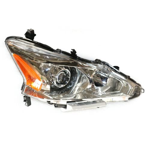 LOYALHEARTDY For 2013 2014 2015Nissan Altima Sedan Headlights, OE Replacement Headlamp Chrome Housing Clear Lens Projector Headlight - Passenger Side