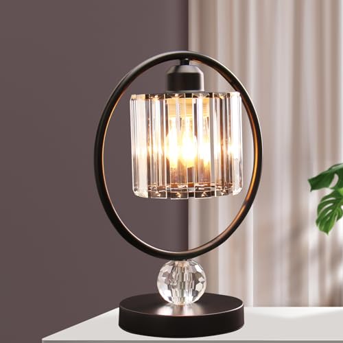 Bedside Table Lamps Small Table Lamp for Bedroom Small Bed Side Light with E26 Minimalist Nightstand Light Lamp, Desk Lamps for Reading Room, Kids Room, Living Room, Office, Dorm(Chrome)