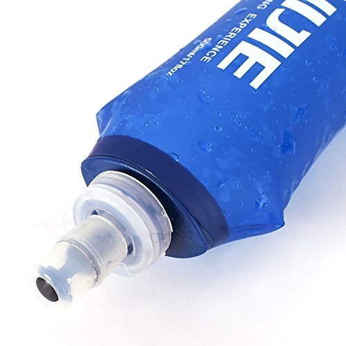 AONIJIE 2Pack of Soft Soft Folding Hydration Bottle Water Collapsible Flask BPA-Free Bottles (500ml without straws)