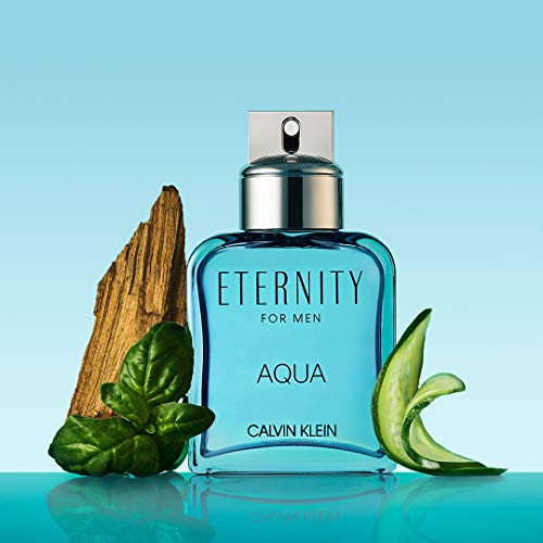 Calvin Klein Eternity Aqua Eau De Toilette – Woody Men's Cologne – With Notes of Cucumber, Sage, & Sandalwood – Luxury Perfumes for Men – Long Lasting Fragrance