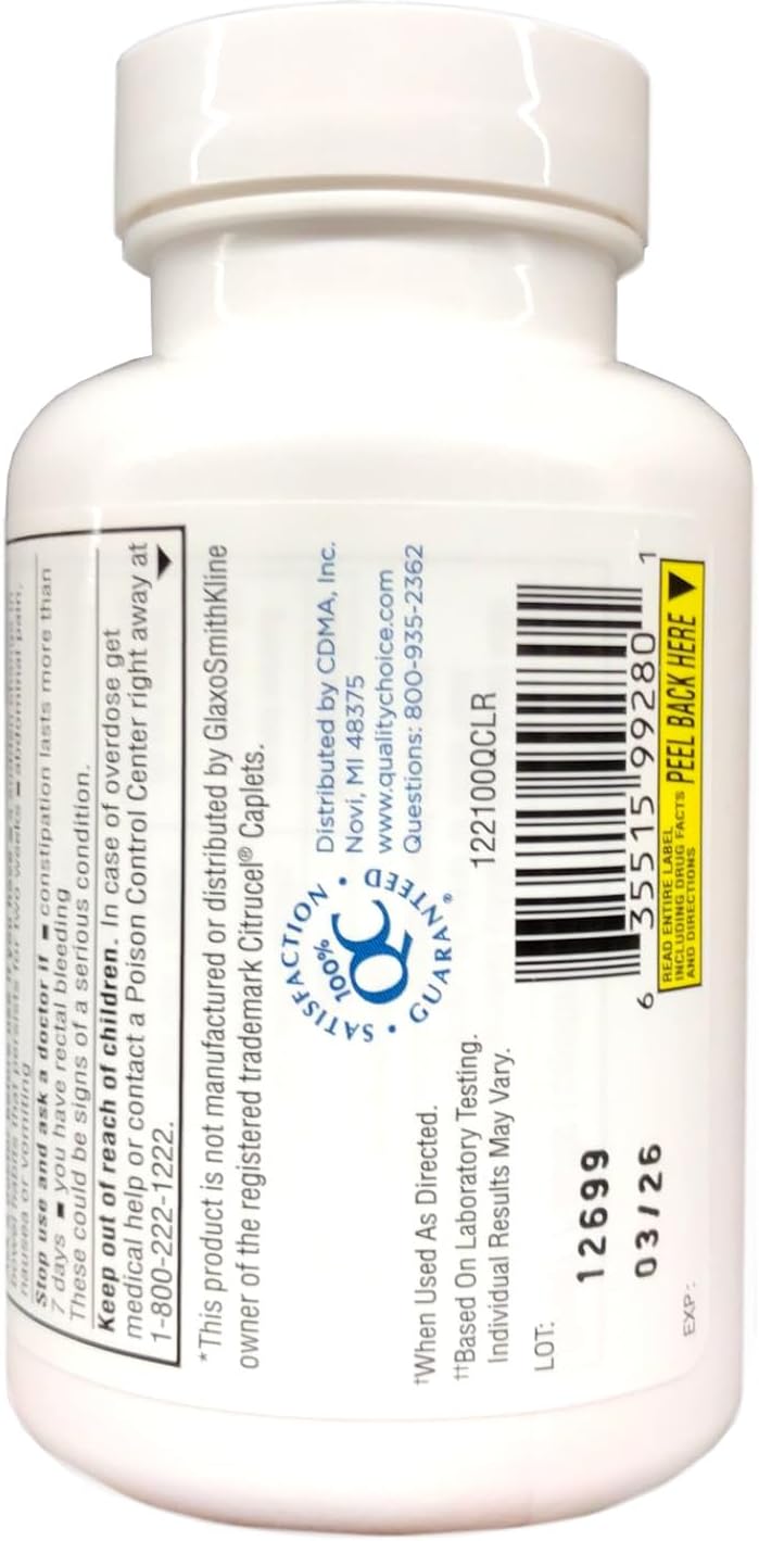 Quality Choice Fiber Therapy Caplets 100 Ct