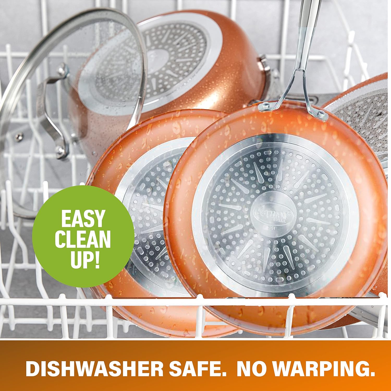 GOTHAM STEEL Nonstick Frying Pan, Copper Cast 11” Ceramic Frying Pan with Ultra Durable Mineral & Diamond Coating, Egg Pan & Omelette Pan Nonstick, Stay Cool Handle, Toxin Free, Dishwasher Safe…