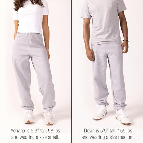 LOGOVISION Mens Jogger Sweatpants Collegiate School Logo Charcoal Heather Collection