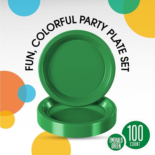 Exquisite 10 Inch. Dinner Plates Clear Plastic Plates Disposable, 100 Count Clear Plate Set, Disposable Plates For Party, Plastic Plates For Party, Great Party Supplies & Plastic Party Plates