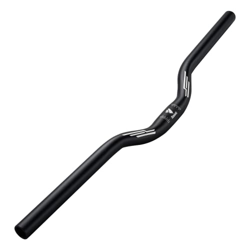 1inch/25.4mm Straight Bike Handlebars Rise(30mm 50mm 70mm 90mm) MTB Handlebar-Fits 25.4mm Stems -Aluminum Alloy Mountain Bike Bicycle 640 mm Length -Flat - Black