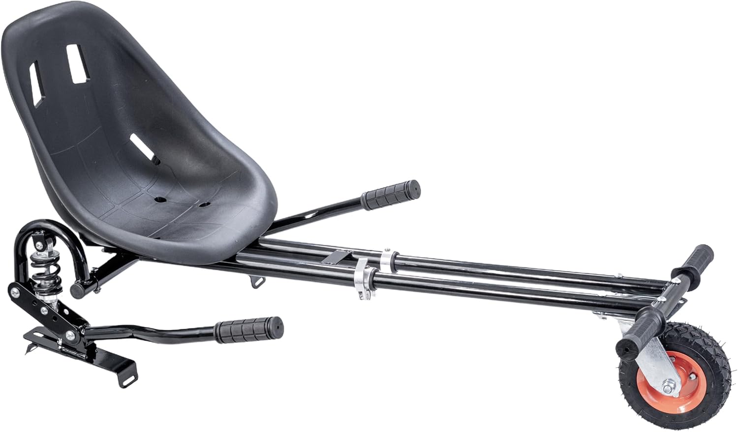 AlveyTech Deluxe Hoverboard Go-Kart Attachment Kit with Large Front Wheel & Suspension