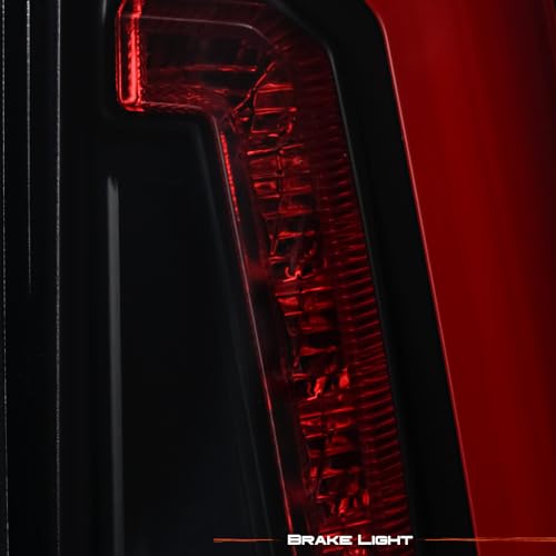 AKKON - Fit Chevy/GMC C1500/K1500 Suburban/Tahoe GMC Yukon Chevy Blazer Cadillac Escalade LED Tail Lights Black Smoke Rear Lamp