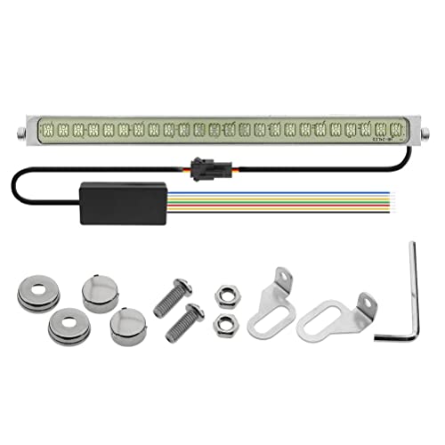 Multi-colored LED License Plate Light 4-in-1 Fuction DRL Brake Light Turn Signal Light Reversing light for Car SUV Truck,Motorcycle,Waterproof,DC12V.1-Pack.(RGB)