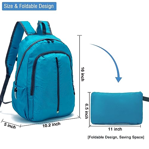 YZAOLL Small Lightweight Packable Hiking Backpack, 20L Hiking Backpack Day Pack for Women Men Travel Camping Vacation,Rose