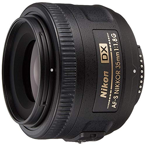 Nikon AF-S DX NIKKOR 35mm f/1.8G Lens with Auto Focus for Nikon DSLR Cameras, 2183, Black