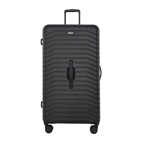 Wrangler Trunk Spinner Set, Black, 2 Luggage & 2 Packing Cubes