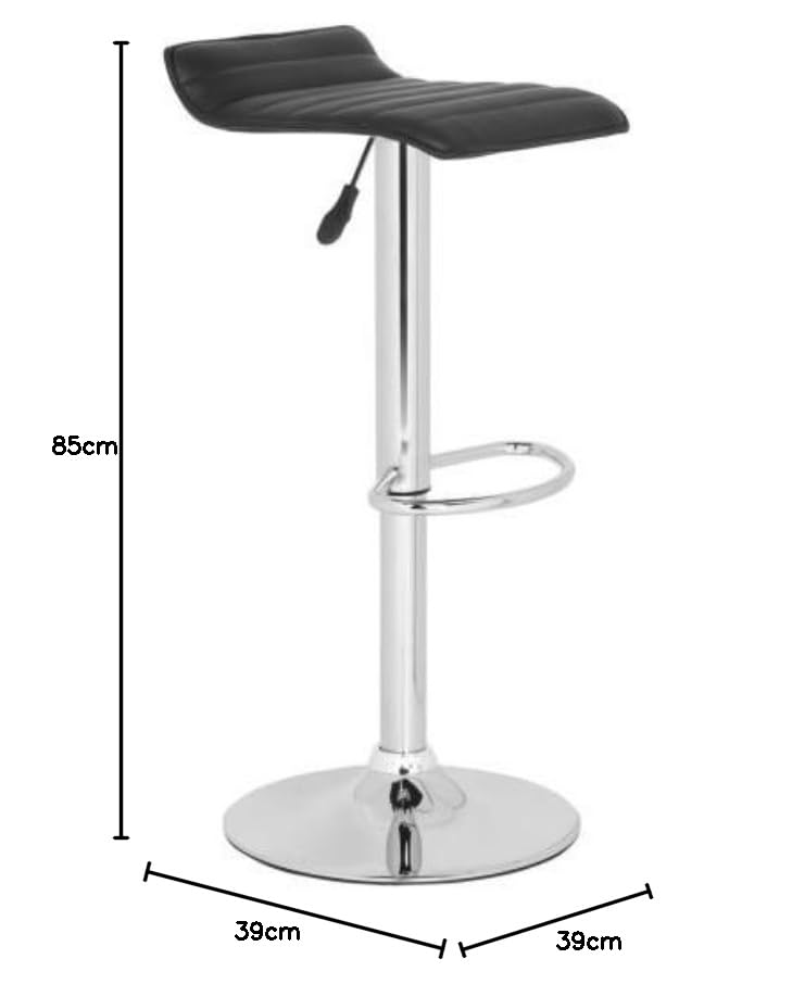Safavieh Home Collection Kemonti Black Adjustable Swivel Gas Lift 22.4-30.9-inch Bar Stool