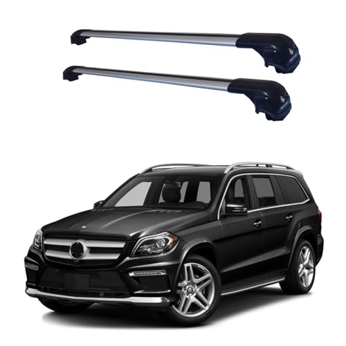 Cobra Roof Rack Crossbars Fits 2006-2012 GL X164 Factory Raised Side Rails only, Lockable Cross Bars for Cargo Box, Bike Carrier Black - CJ4040