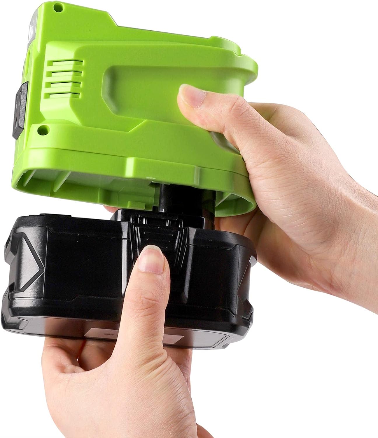 for Ryobi Powered Inverter Generator 150W for Ryobi Battery 18V to 110v/120v AC Output, Portable Power Source USB Charger Adapter, for Ryobi Power Station with LED Light