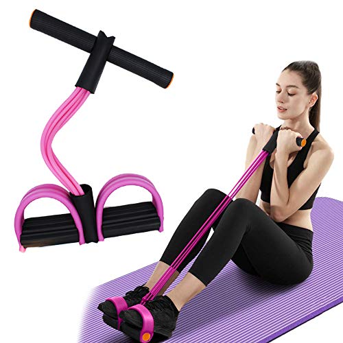 Multifunction Tension Rope, 6-Tube Elastic Yoga Pedal Puller Resistance Band, Natural Latex Tension Rope Fitness Equipment, for Abdomen/Waist/Arm/Leg Stretching Slimming Training