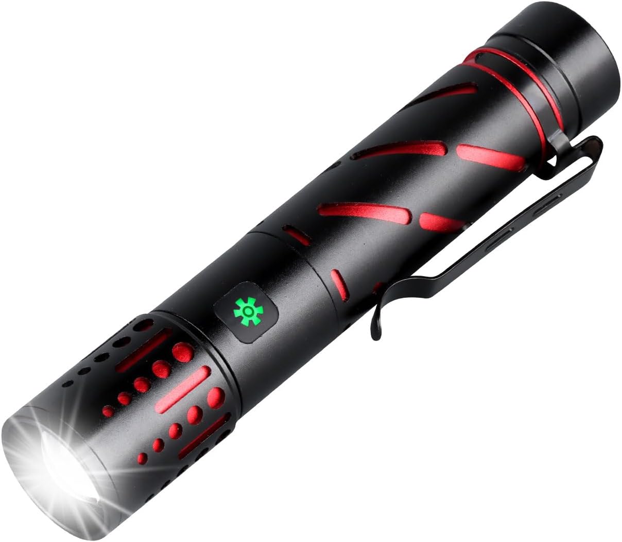 Rechargeable Led Flashlights, S1200 LED Tactical Flashlight High Lumens Super Bright 3 Modes Zoomable Waterproof Flashlight for Camping, Emergency