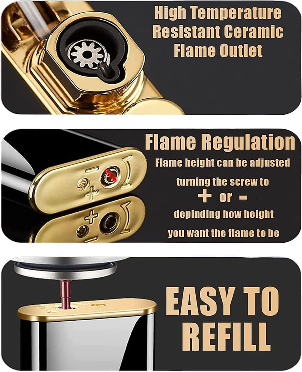 2022 New Dragon Lighter, Dragon Luminous Lighter, Outdoor Windproof Magic Dual Flame Lighter, Cool Dual Nozzle Flame Refillable Lighter for Men