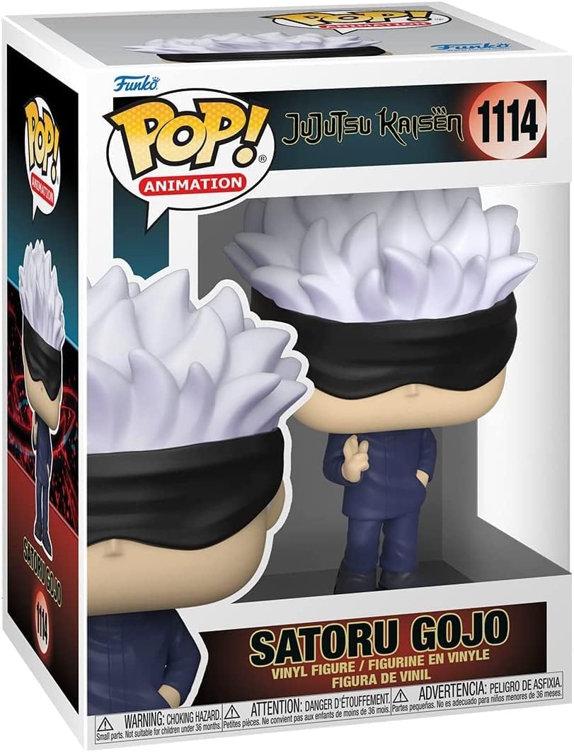 POP Jujutsu Kaisen - Satoru Gojo Funko Vinyl Figure (Bundled with Compatible Box Protector Case), Multicolor, 3.75 inches