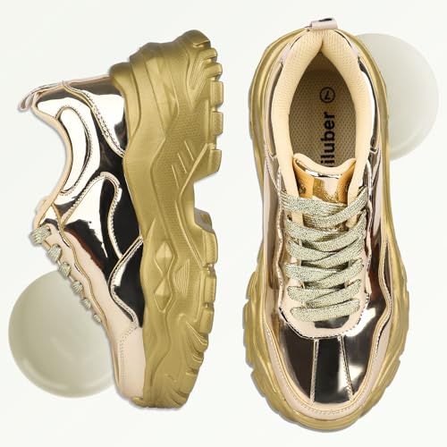 Chunky Sneakers for Women Platform White Mesh Dad Walking Shoes Comfortable Breathable Casual Fashion Running Shoes