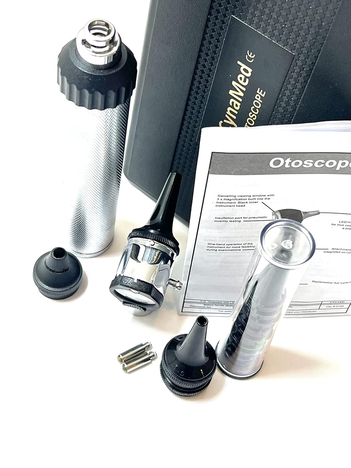 Otoscope Set ENT Diagnostic Instruments plus 2 Free Replacement Bulb Cynamed