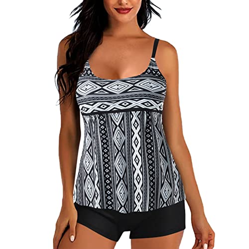 Women's Tankini Swimsuits Plus Size Loose 2 Piece Bathing Suit Comfort Stylish Flowy Swimwear