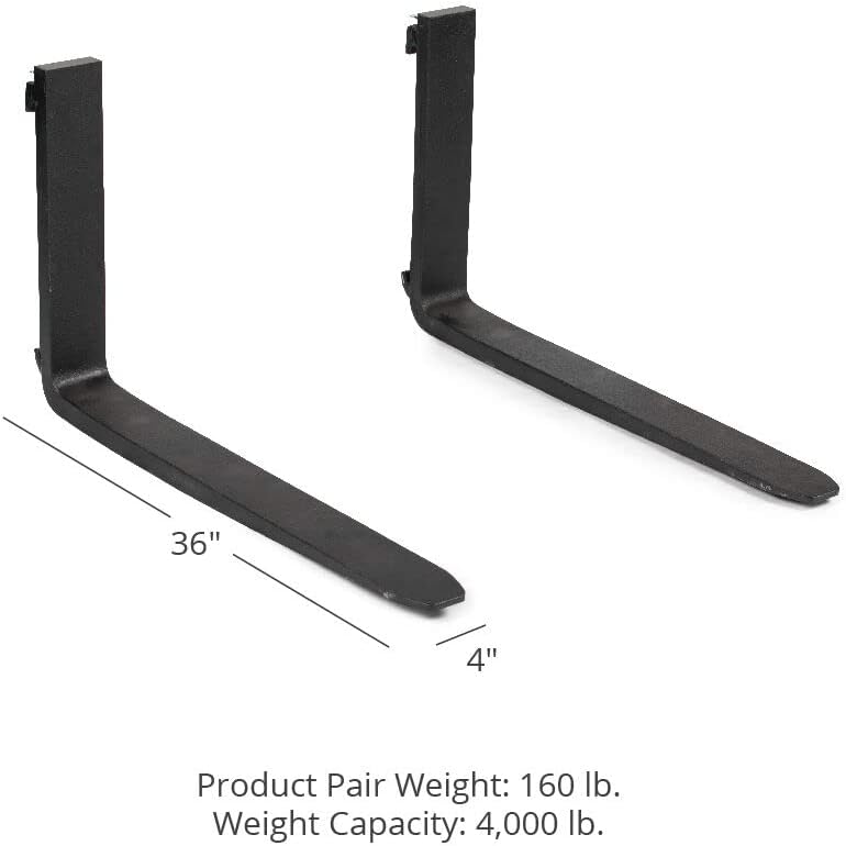 Titan Attachments 36-in Pallet Fork Blades, Class II Pallet Forks and Accessories