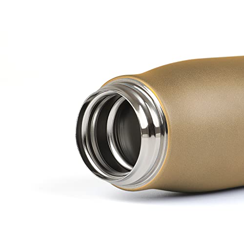 Water Bottles with Portable Lid, BPA Free, Hydro Insulated Thermal Flask for Hot or Cold Drinks 350ml Stainless Steel Metal Reusable Water Bottle for Kids, Adults, Midnight Black