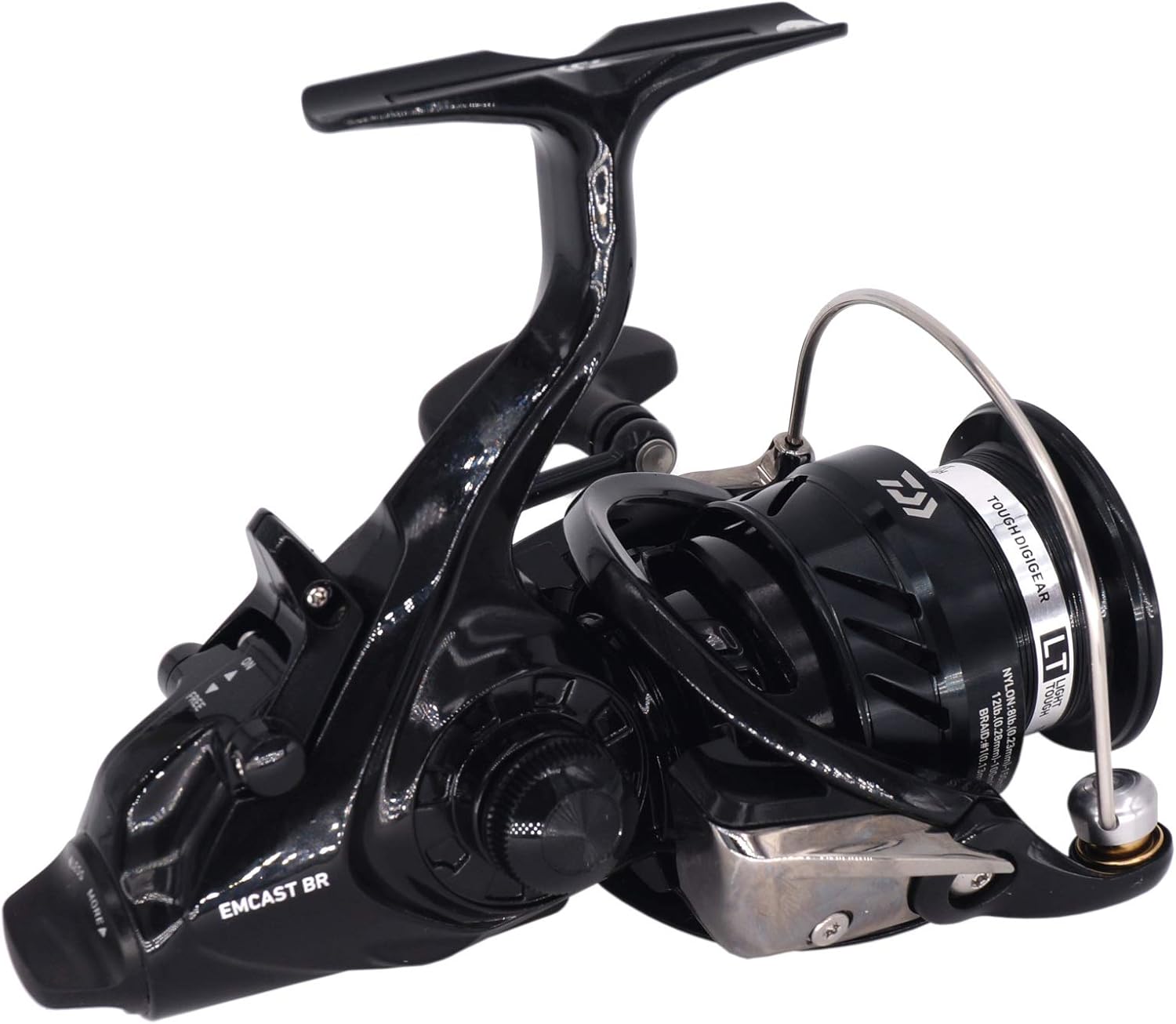 DAIWA EMCAST BITE & Run Spinning Reel, 3000, BLACK