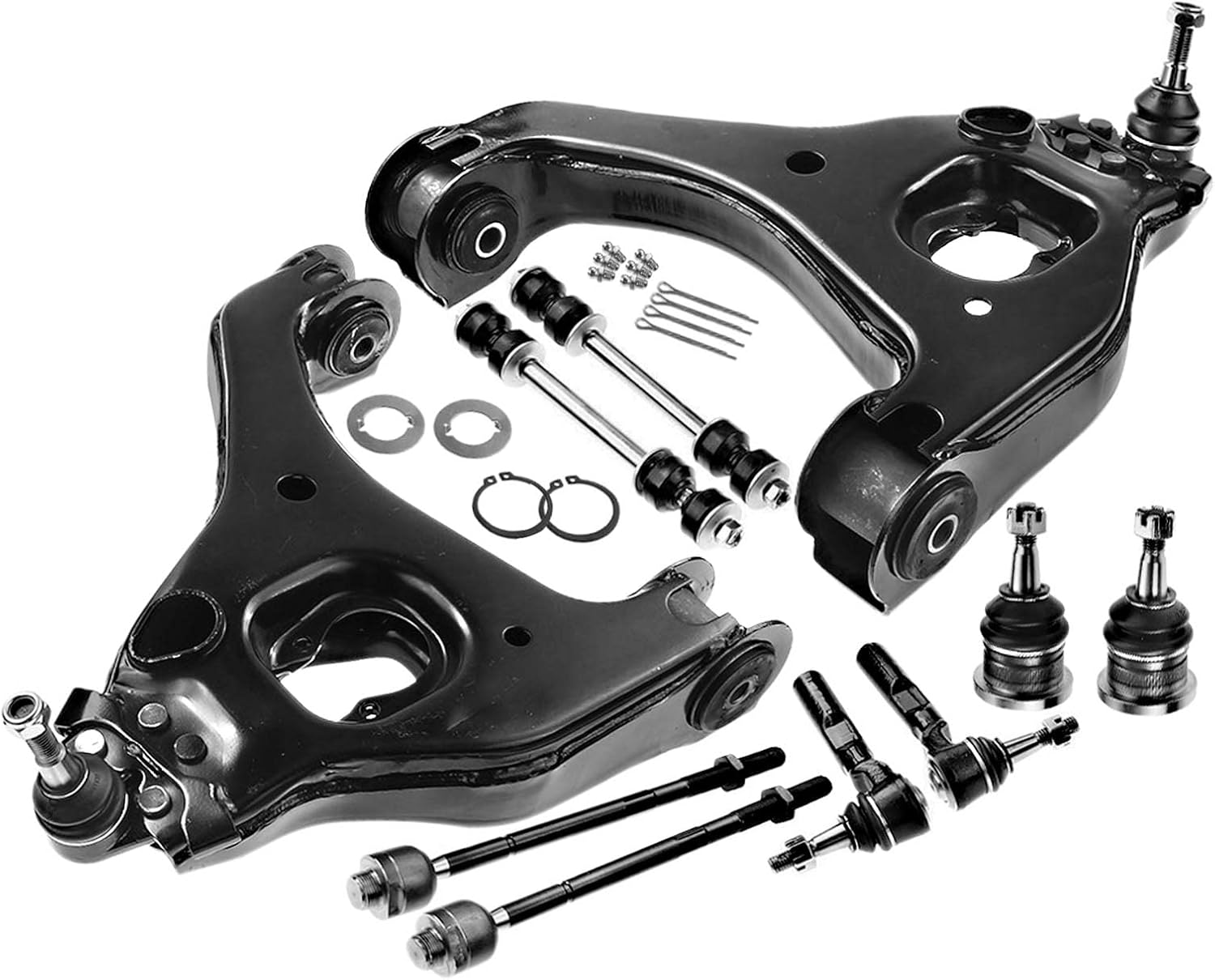 A-Premium Set of 10, Front Lower Control Arm, Sway Bar Link, Upper Ball Joint, Inner & Outer Tie Rod End, Compatible with Chevy & GMC - 1999-2007 - Silverado 1500 (Classic) & Sierra 1500 (Classic)