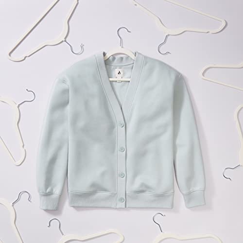 Amazon Basics Slim, Velvet, Non-Slip Suit Clothes Hangers, Black/Silver - Pack of 50