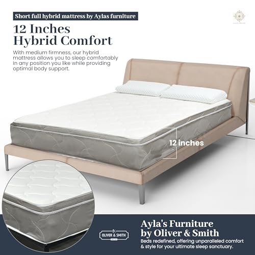 King Size Mattress - 12 Inch Hybrid King Mattress with High Density & Comfort Cold Foam with Continuous Coil Bonnell Springs - Eco-Friendly, Breathable King Bed Mattress Medium Firm