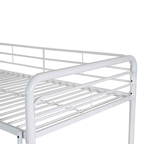 Better Home Products Twin Over Twin Metal Bunk Bed in Black