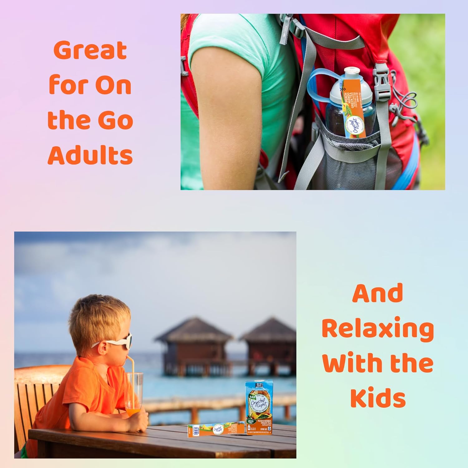 Crystal Light Packets Sugar Free Variety With Lemonade, Fruit Punch, Wild Strawberry, Raspberry Lemonade, Grape, Peach Iced Tea And Peach Mango Green Tea 90 Count Bundle With Drink Pouches With Straw