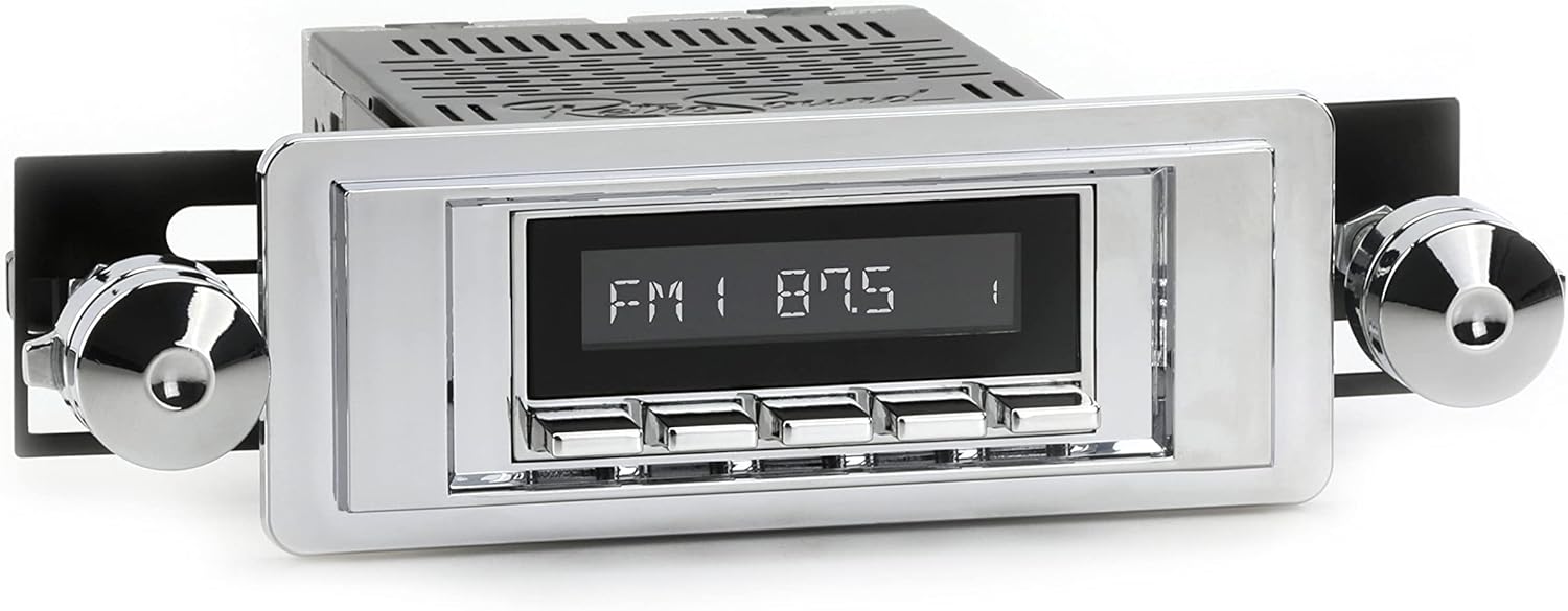RetroRadio Compatible with 1957 Pontiac Super Chief Features Include Bluetooth, HD, SiriusXM Ready, AM/FM LC-M4-102-02-72PT