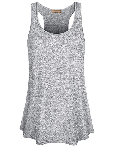 Miusey Womens Sleeveless Loose Fit Yoga Workout Racerback Tank Top