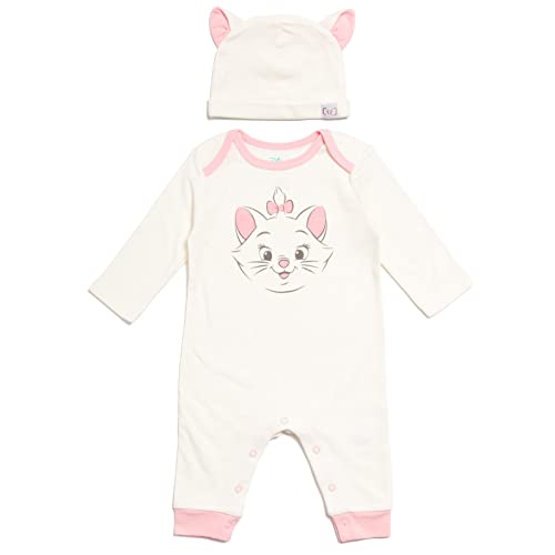 Disney Winnie The Pooh 101 Dalmatians Lion King Mickey Mouse Minnie Mouse Baby Snap Coverall and Hat Newborn to Infant