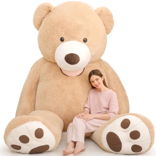 MaoGoLan Giant Teddy Bear 5 Feet Stuffed Animal, Brown Valentines Day Big Teddy Bear Plush for Girlfriend Boyfriend, Soft and Fluffy Life Size Teddy Bear Gift for Baby Shower