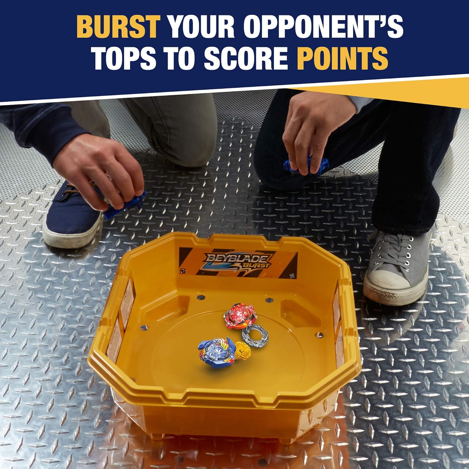 Beyblade Burst Epic Rivals Battle Set – Complete Set with Beystadium, Battling Tops, and Launchers – Age 8+