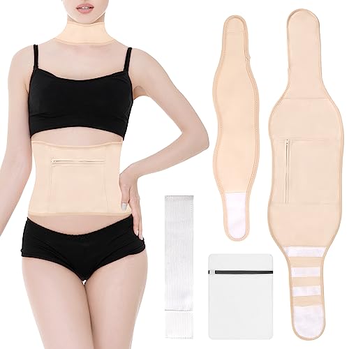 Castor Oil Pack Wrap, Reusable Organic Castor Oil Packs Kit for Liver Detox with Elastic Band, Castor Oil Pack Compress Kit for Waist and Neck, Machine Washable, Anti Oil Leak (Oil NOT Included)