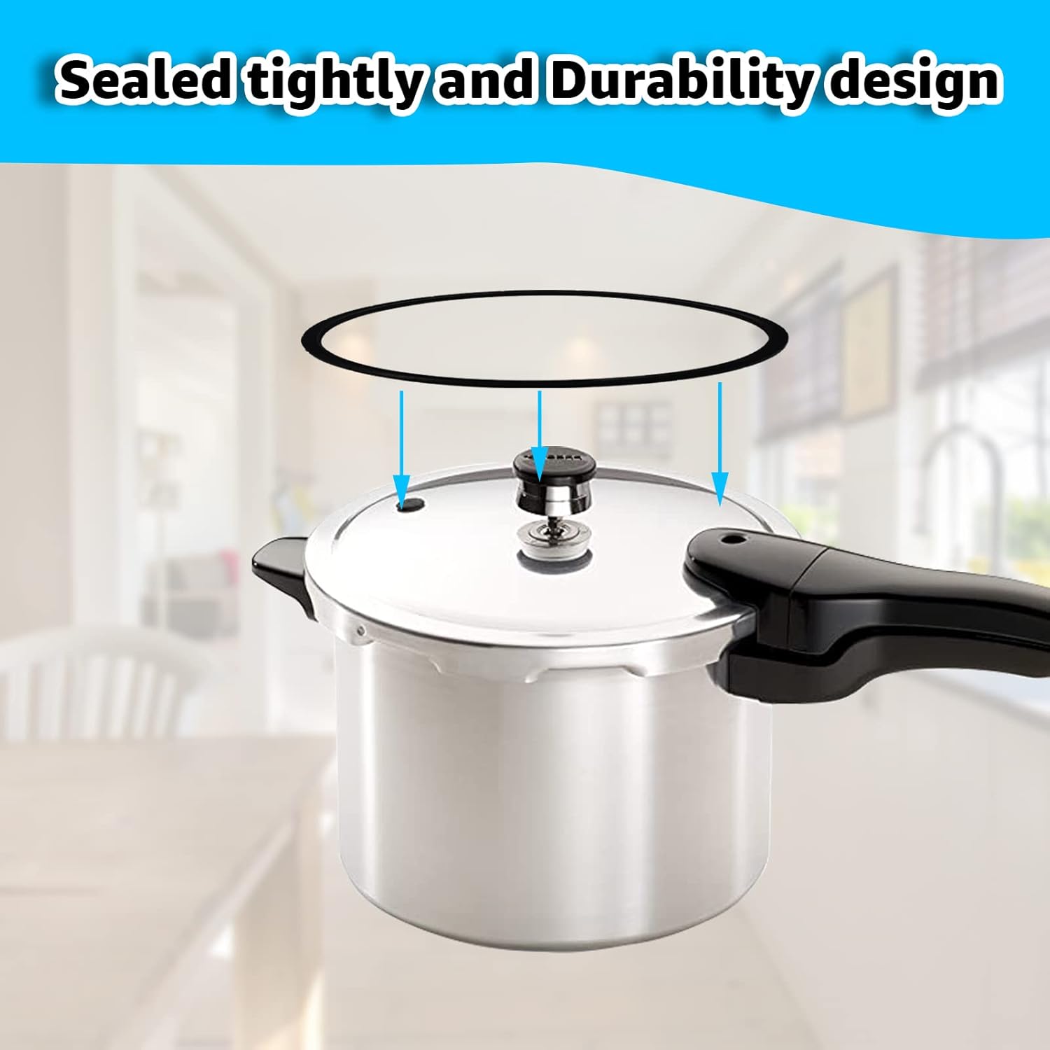 09936 09904 Pressure Canner Sealing Ring and Overpressure Plug - Replacement for Presto pressure cooker models 0126002, 0135001-0135004,0136102, 0136001,0136403, 01/PS6 (2PCS)