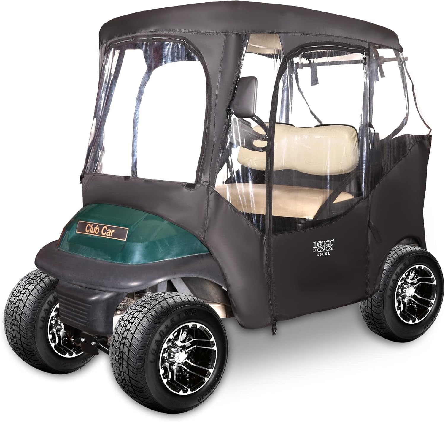 10L0L Golf Cart Enclosure 2 Passenger for Club Car Precedent & Club Car DS Universal Waterproof Golf Cart Rain Cover