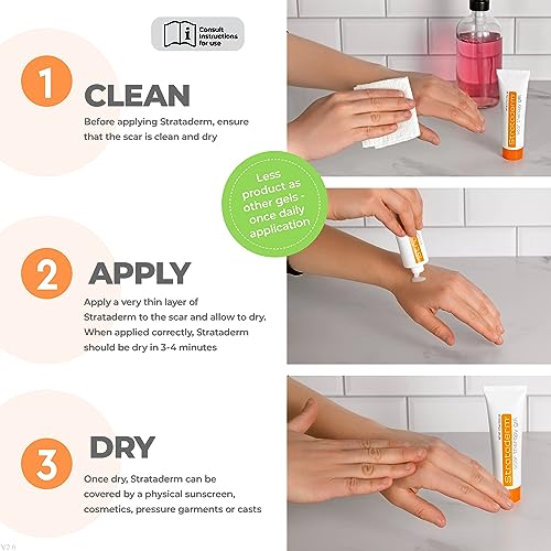 Strataderm Professional Scar Therapy Gel | Old and New Scars from General Surgery, Trauma, Wounds, Burns, Bites, Acne & Skin Disease | Reduces Redness, Discoloration, Discomfort & Itch | 20g (0.7oz)