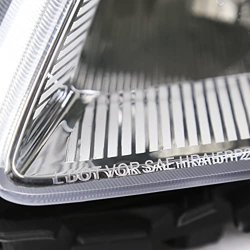 SPEC-D TUNING Chrome Housing Clear Lens Halogen Headlight Passenger Right Side Compatible with 2010-2012 Nissan Altima 4Dr Sedan Models