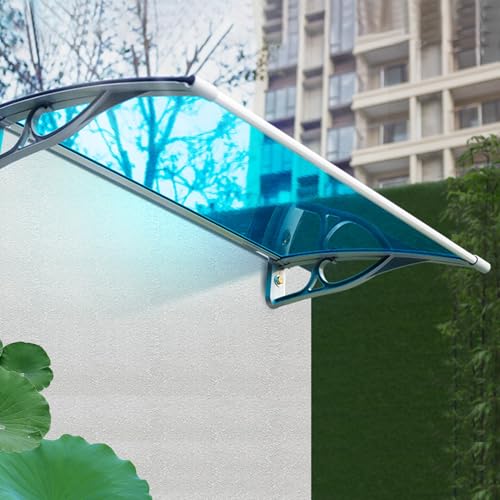 Door Awnings Exterior Rain and Snow,Awnings for Windows,Outdoor Awning Canopy for Doors,Door Entry Overhang Shade Polycarbonate Cover,for House Outside Patio Deck Porch Rain Snow Sunlight Protection(4