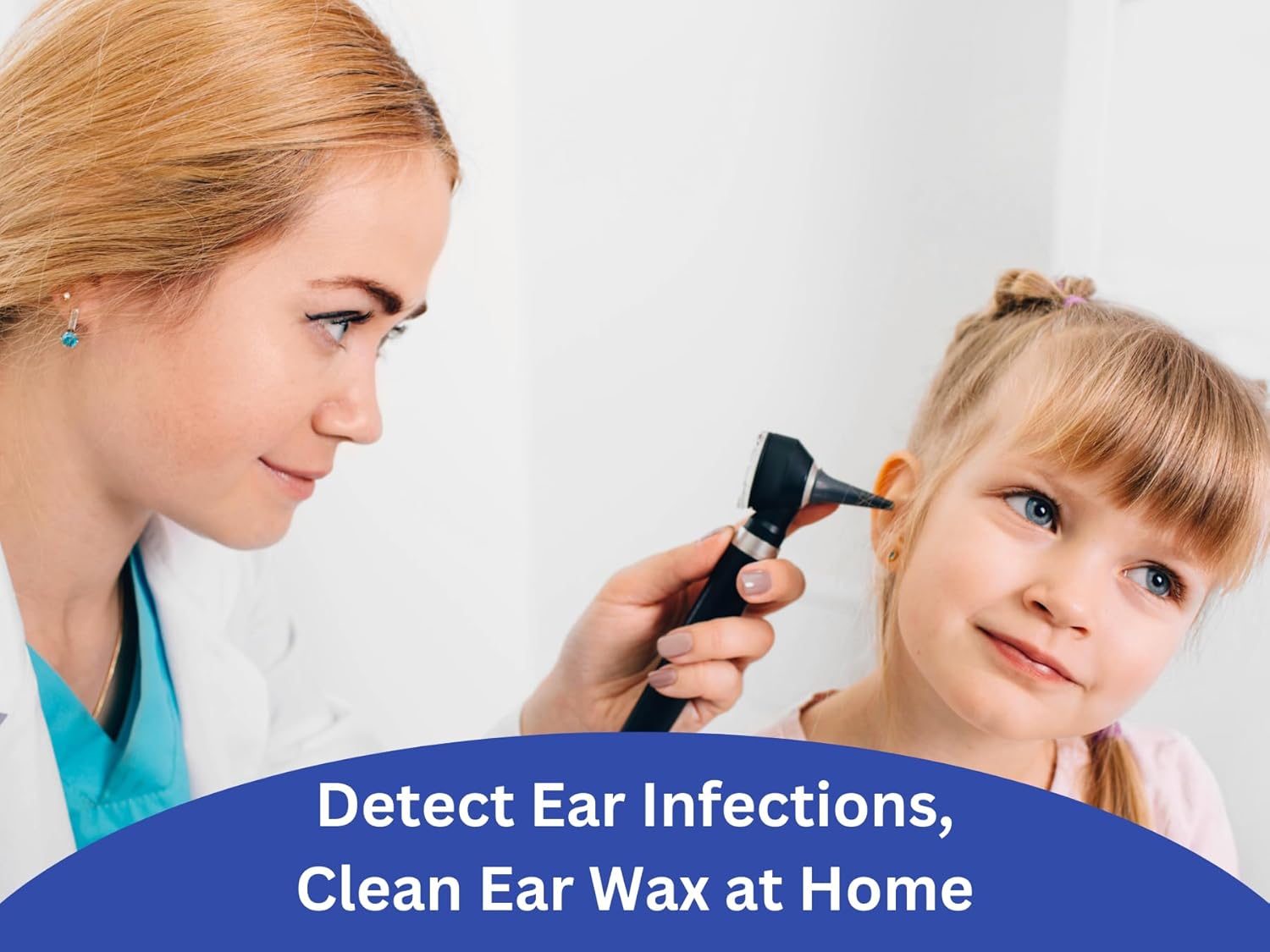 Brilliance Otoscope - Professional Ear Scope with LED Light and Speculum for Ear Examination and Diagnosis - Ideal for Professional and Home Use - Blue