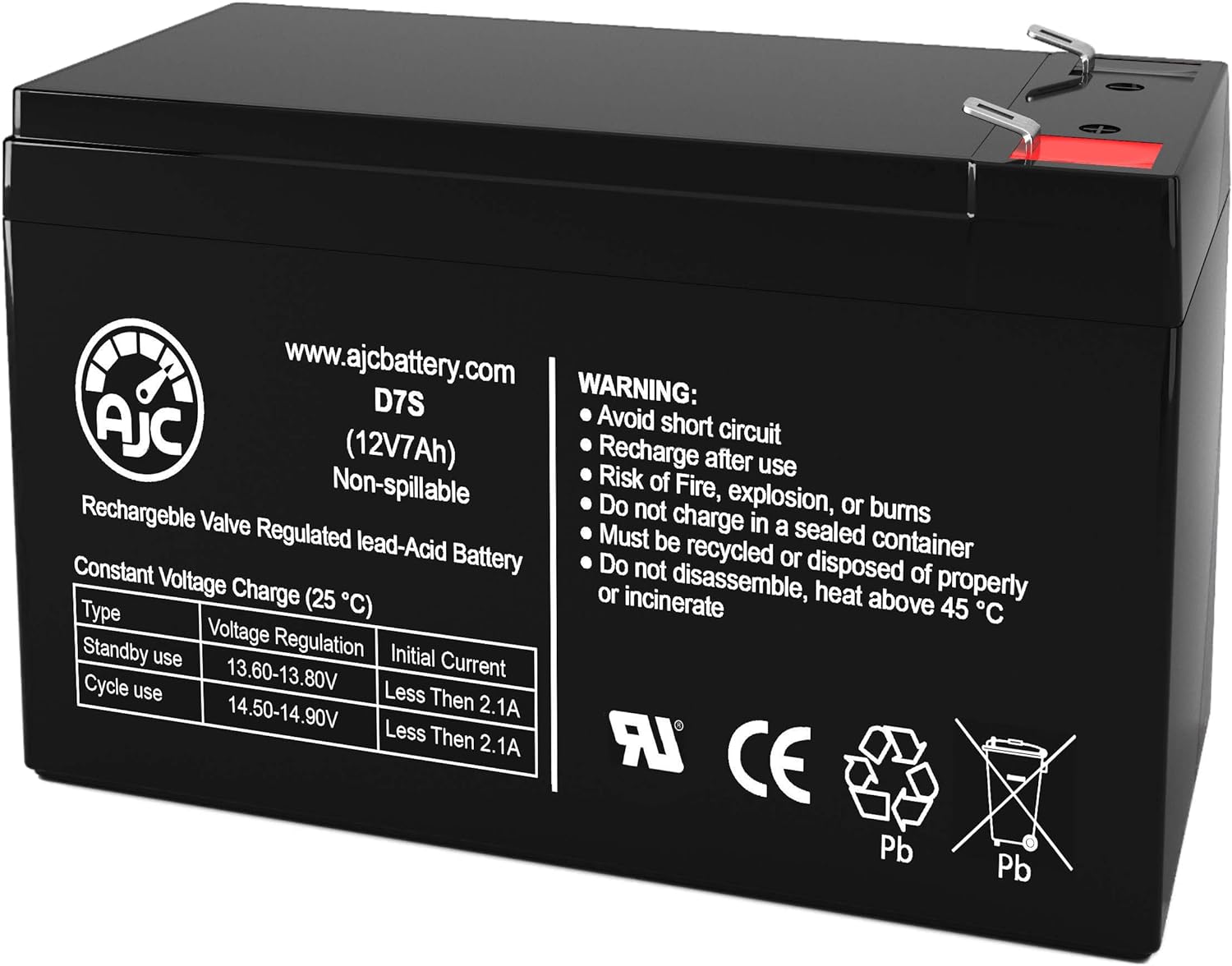 AJC Battery Compatible with Tripp Lite RBC24V-LCD 12V 7Ah UPS Battery
