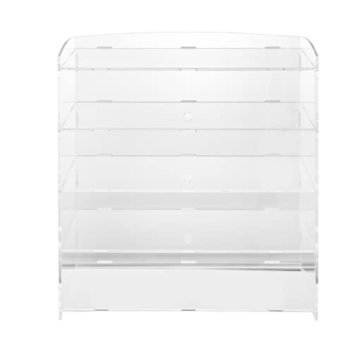 5-Tier Acrylic Display Case - Clear Bakery Pastry Display Case - Retail Display Counter Cases - Acrylic Display Shelf - Donut Cookie Display Cabinet - 360° Visible - 18.7 x 8.5 x 24.4in