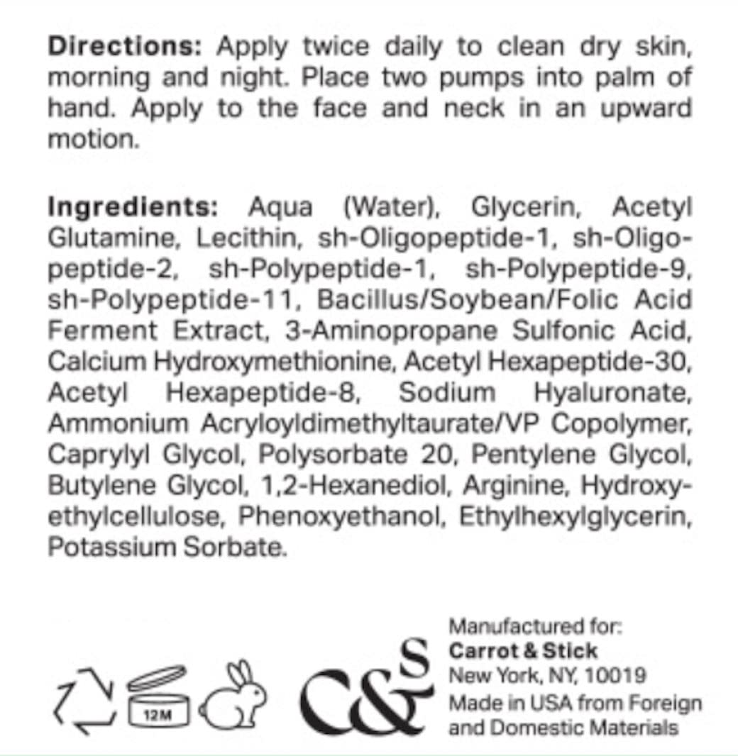 Carrot & Stick The Repair Serum - Skin Revitalizer, Hyaluronic Acid, Vitamin E, Neuropeptides, 1 Fluid Ounce
