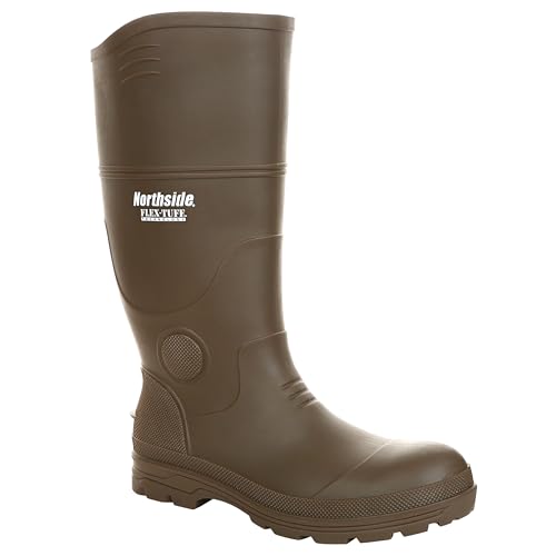 Northside Mens Walcot FLEX-TUFF Waterproof Rubber Boot- All-Day Comfort Cushioned Insole, Traction Outsole with Heel Kick