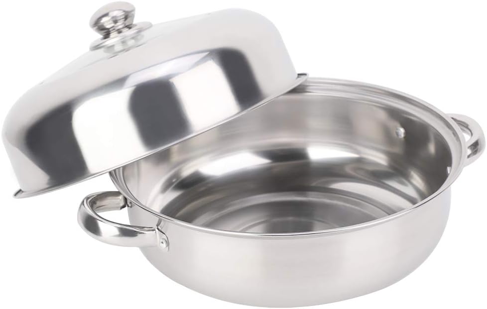 Steam Buns Furnace 28CM Stainless Steel Single Layer Stockpot Hotpot Food Steamer Pot Cookware Household Cooking